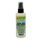 Pro-Cure Water Soluble Fish Oil Sand Shrimp bottle pour enhances scent dispersion for bait rigs.