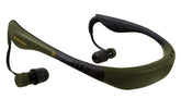 Pro Ears Stealth 28 front view showing the discreet behind-the-head design for secure wear