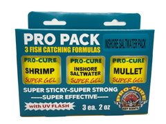 Pro Pack Inshore Saltwater bait scent pack featuring Shrimp, Inshore Saltwater, and Mullet