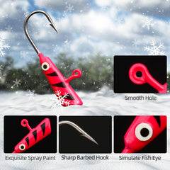 Jigging spoons and vibrating lures in PROBITE ice fishing kit