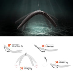 PROBITE o-rings and weights close-up—durable accessories enable flexible rigging in various water conditions.