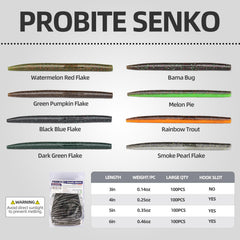 PROBITE 3-inch Senko-style soft worm ideal for precise jigging and finesse.
