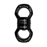 ProClimb 22kN micro rotator rope swivel front view shows compact design for smooth rope control.