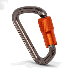 ProClimb I-Beamer Mod D twist-lock gate opened during setup shows easy clip access.