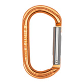 ProClimb oval aluminum carabiner with straight gate for snag-free attachment.