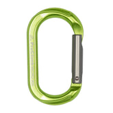 ProClimb oval straight gate carabiner in lime green, 3-pack, ideal for versatile lightweight tasks.