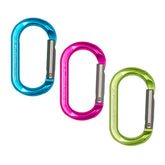 ProClimb oval straight gate carabiner in blue, ultra-light for everyday carry