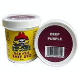 Pro-Cure Bad Azz Powder Dye Deep Purple bottle enhances bait visibility