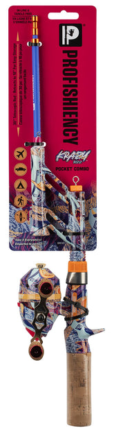 Profishiency Krazy Rizz Pocket Combo with 30-inch extended rod for on-the-go freshwater fishing