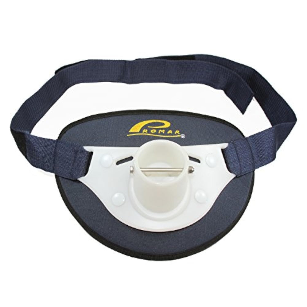 Promar Rod Belt Blue secures fishing rods for hands-free transport on shore or boat.