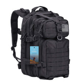 Prospo 40L military tactical backpack front view with spacious main compartment for gear