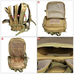 Prospo 40L backpack shoulder strap detail shows padded comfort for long carries.