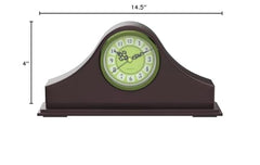 PS Products Mantel Concealment Clock mahogany finish blends with traditional decor