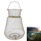PSGGARY galvanized collapsible fish basket - front view