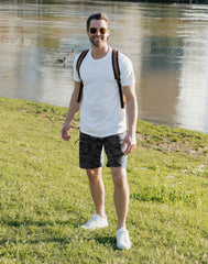 Pudolla elastic waistband shorts with secure fit for daily wear and travel