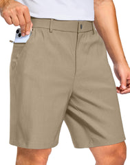 Pudolla men's golf shorts with stretch fabric for unrestricted movement on the course.