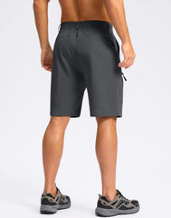 Pudolla men's hiking cargo shorts zippered pockets secure small-item storage