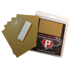 Puka Patch XL on surfboard ding for quick, on-water repair.