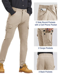 PULI cargo pants elastic waistband for flexible, secure all-day comfort.