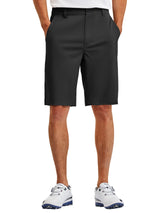 PULI men's 10-inch work shorts front view highlighting wrinkle-free dress silhouette for office-ready wear.