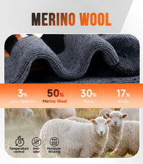 PULIO Merino Wool Socks arch-support closeup shows stable fit and reduced fatigue.