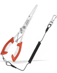Pullther fishing needle nose pliers with stainless steel construction