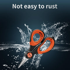Non-slip rubber grip handles on Pullther fishing scissors
