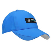 PUMA Mercedes AMG Petronas F1 Hat Blue, front view, boosts casual race-day style.