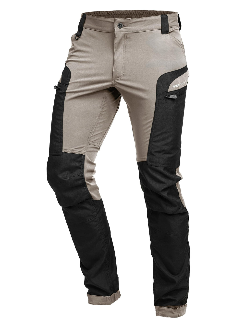 PUMA Workwear ProOne Adventure pants desert brown front view for rugged outdoor use