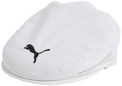Pumagolf 2020 Men's Tour Driver Hat front view shows bright white finish and sun protection.