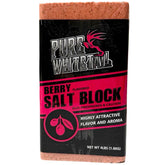 Pure Whitetail Berry Salt Block front view attracts deer to your feed site