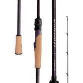 PureLure Acuteviolet 7ft spinning rod with cork handle, overview for bass fishing