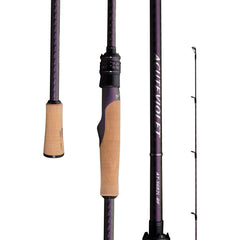 PureLure Acuteviolet 7ft spinning rod with cork handle, overview for bass fishing
