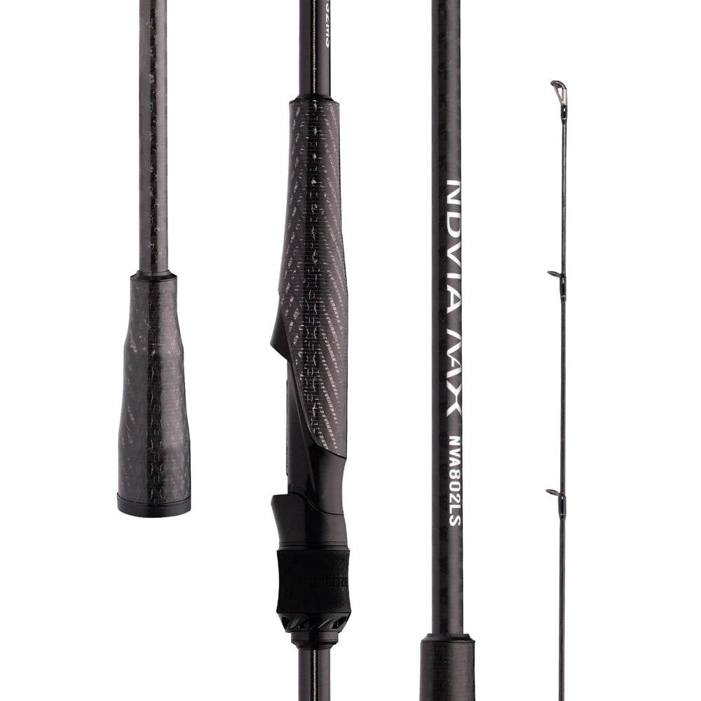 PureLure NDVIA MAX shore rod full view for coastal casting versatility.