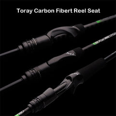 Pure Lure Zero 7'6'' spinning rod with T1100G overlays for strength and stability
