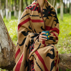PuTian Merino Wool Blanket closeup fiber highlights natural softness and premium loom-woven texture.