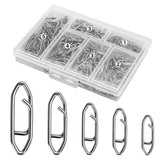 Pvnoocy fishing swivels set with storage box showing 5 sizes