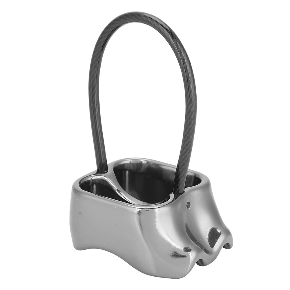 Pwshymi ATC descender in compact design for easy transport during climbs.