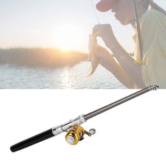 Pwshymi pen rod with reel wheel enables smooth line retrieval.