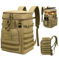 Pyrrhus 43L cooler backpack capacity for 45-55 cans, ideal for beach picnics.