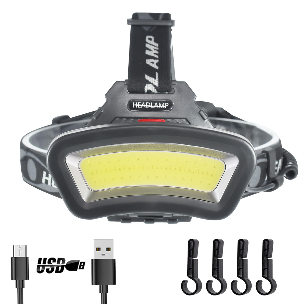 PZZOE headlamp packaging shows compact, ready-to-use design for quick setup.