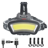 PZZOE headlamp packaging shows compact, ready-to-use design for quick setup.