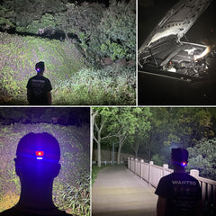 PZZOE headlamp tilt 90 degrees enables versatile angle control.