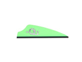 Q2i Fusion X-II vanes left arrow green, enhanced precision for target archery.