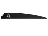 Q2i Fusion X-II vanes closeup reveals ultra-light construction for precision target archery