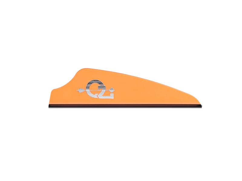 Q2i Fusion X-II vanes in a pack highlighting premium fletching for consistent arrow flight.