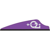 Q2i Fusion X-II vanes top view highlight ultra-lightweight design for stable archery flight.