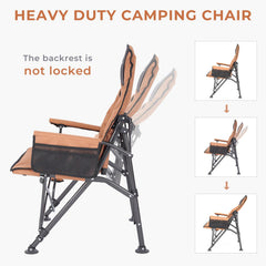 QAOYAL camping chair folding-setup enabling quick, hassle-free campsite assembly.