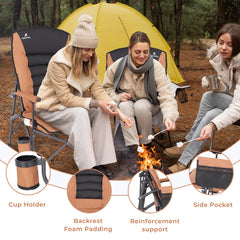 QAOYAL camping chair heavy-duty-350lbs delivering sturdy support for outdoor activities.