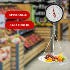 QAVODB hanging scale with sturdy chain suitable for tongue weight or market use
